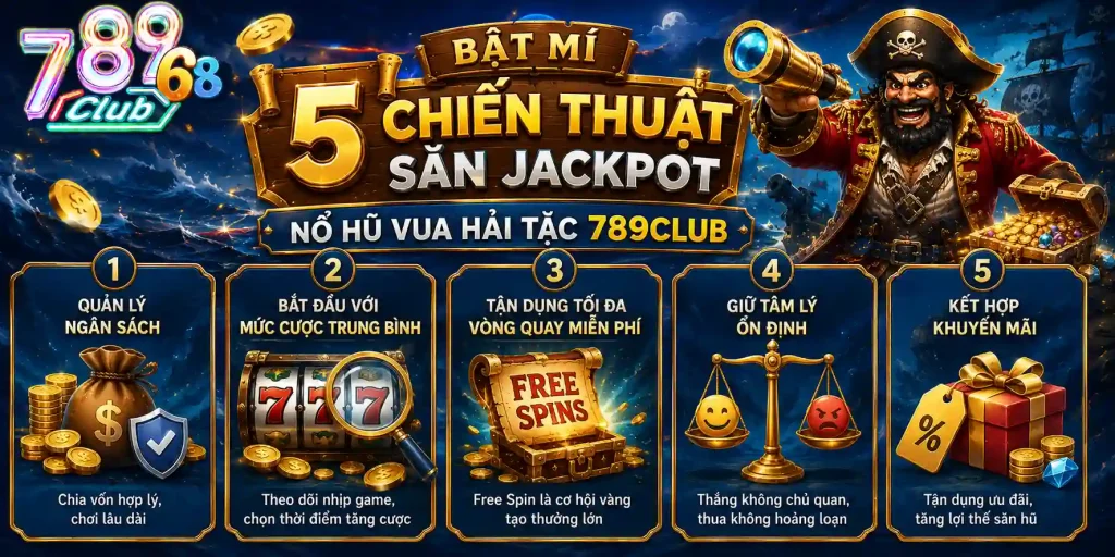 Nổ Hũ Vua Hải Tặc 789Club – Săn Jackpot Giữa Đại Dương Kho Báu Bật mí 5 chiến thuật săn Jackpot Nổ hũ Vua Hải Tặc 789Club cực hay